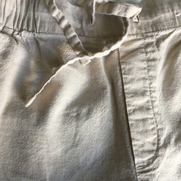 Uniqlo Beige/Tan Linen Shorts - Picture 2 of 4